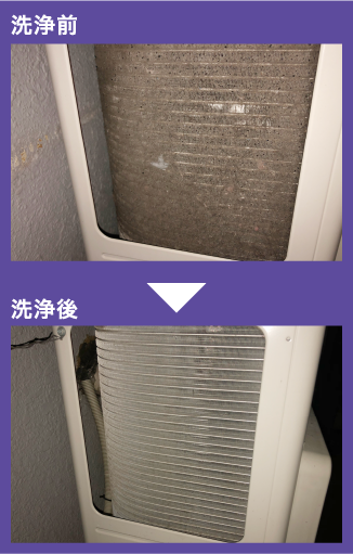 室外機  薬品洗浄作業